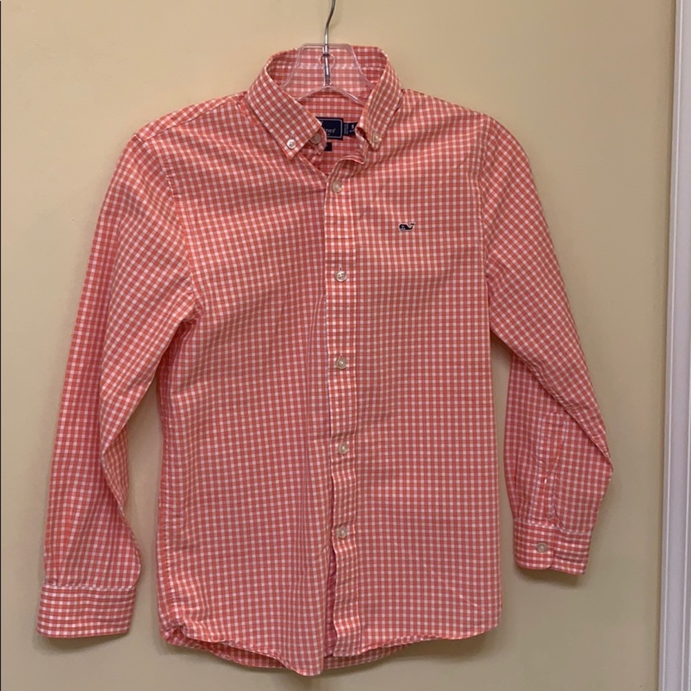 - Pink size 8 - 10 vineyard vines boys shirt